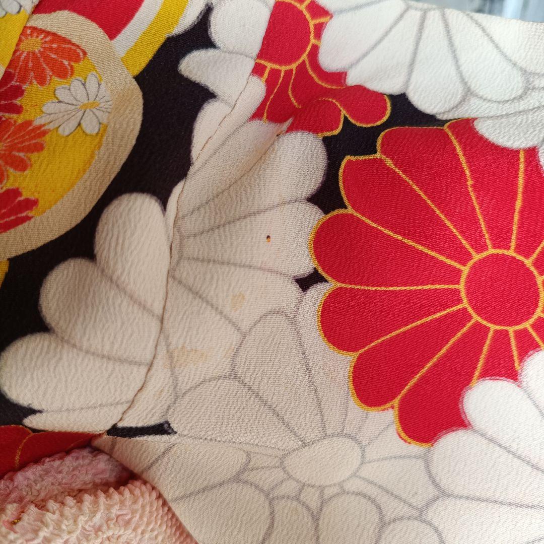 アンティーク菊の花尽くしの着物と作り帯セット