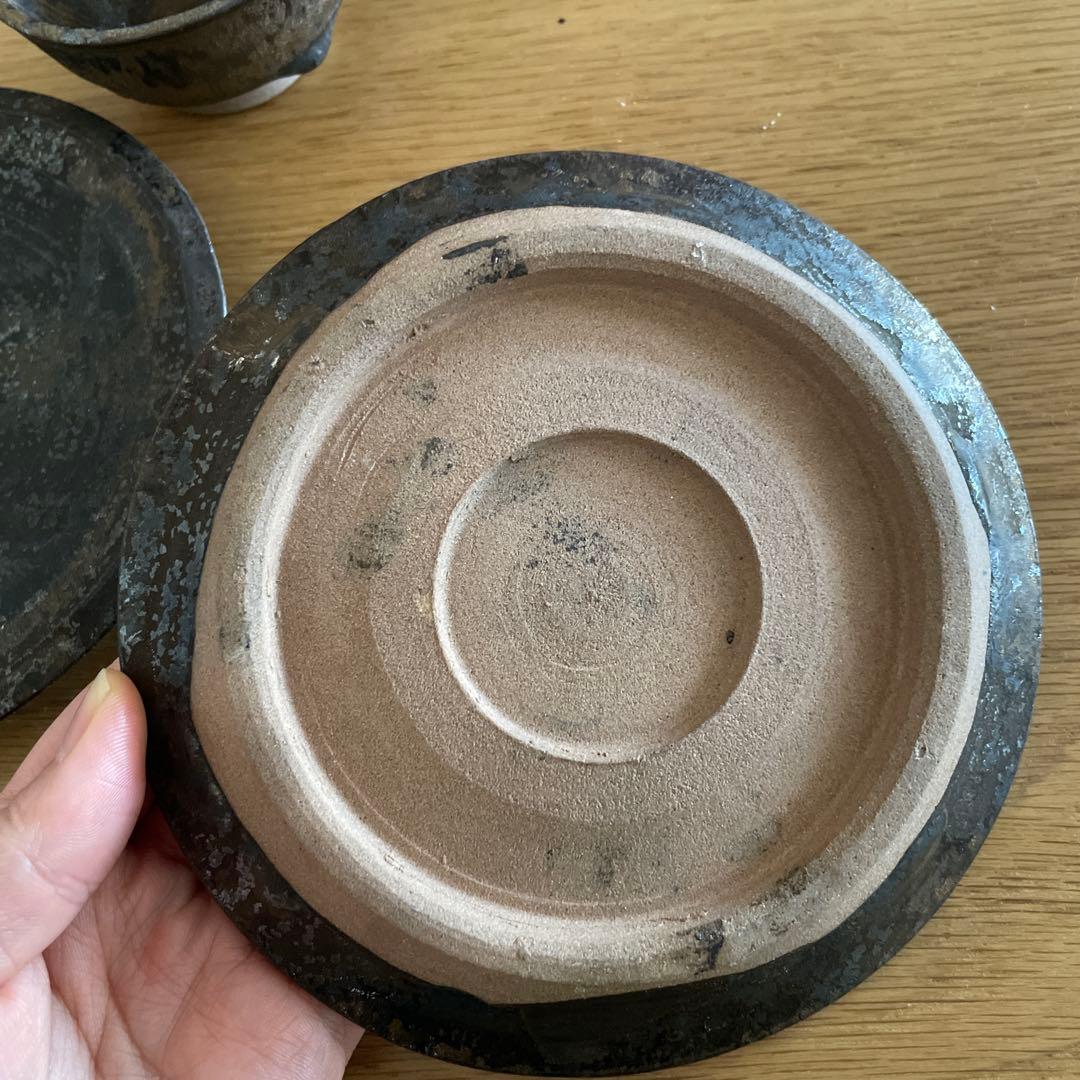 希少　姫野翔太　金彩シリーズ3点セット ケーキ皿　お猪口　ぐい呑み