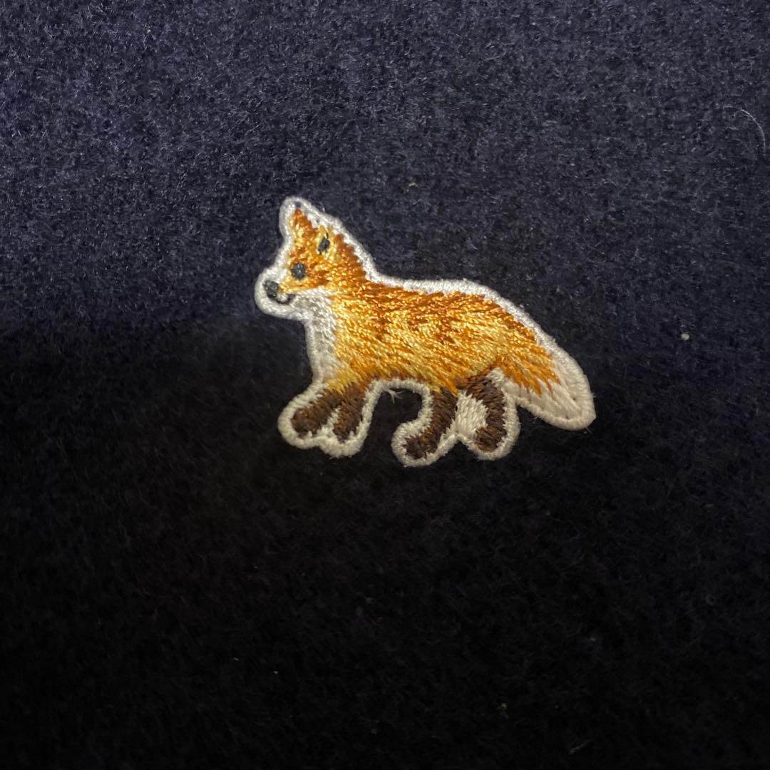 ベイビー フォックス Vネック カーディガン　黒　メゾンキツネ