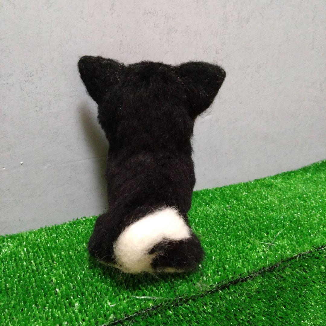 羊毛フェルト　チワワ　ブラックタン　ハンドメイド　犬