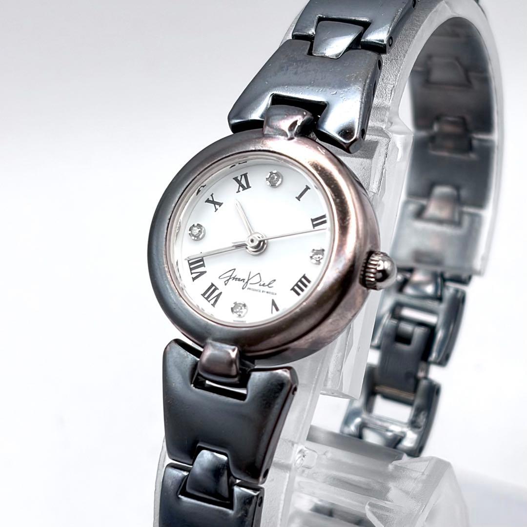 美品 バングルウォッチ 時計 4Pダイヤ レディース シルバー925