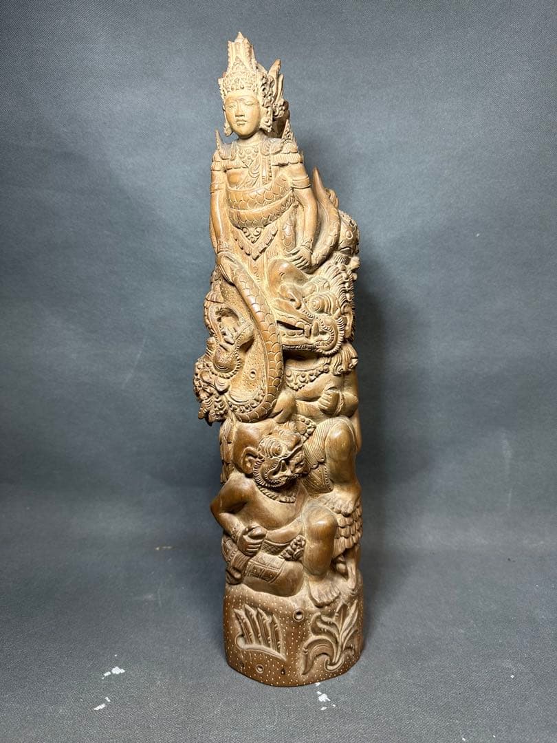 超大型　インドネシア　バリ島　木彫り　ガルーダ　魔除　弁財天　ガネーシャ仏教美術
