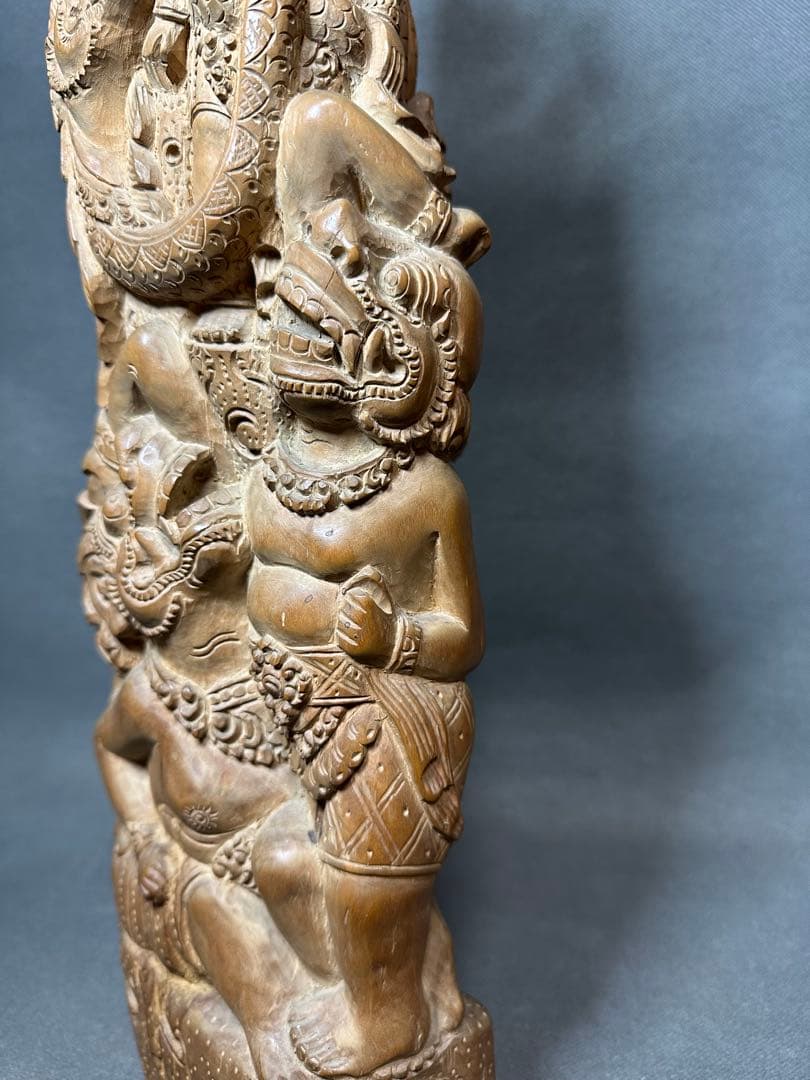 超大型　インドネシア　バリ島　木彫り　ガルーダ　魔除　弁財天　ガネーシャ仏教美術