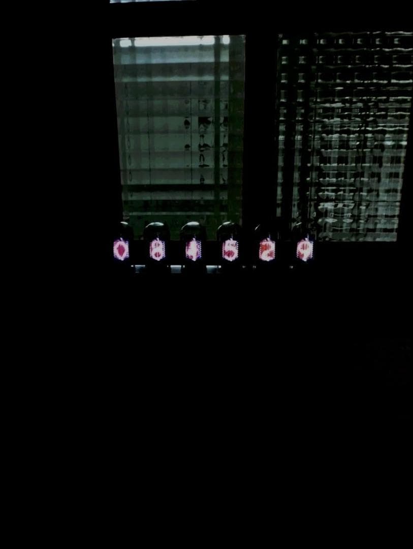 BRIMFORD ニキシー管 時計 IPS デジタル管時計 ニキシー管風置き時p