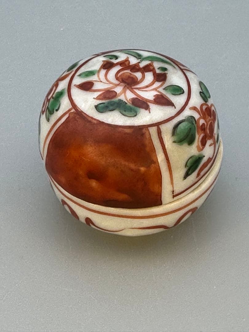 茶道具　香合　川瀬竹春　赤呉須