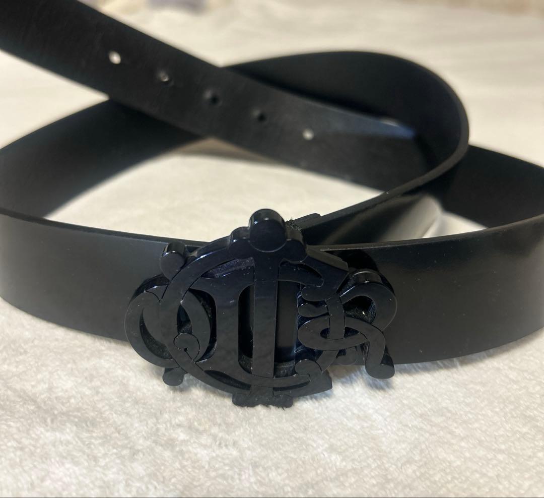 Dior Homme ディオールオム グラデレザーベルト ロゴバックル黒　85