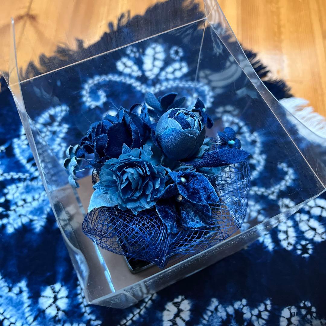 藍染め フラワー アートアレンジ