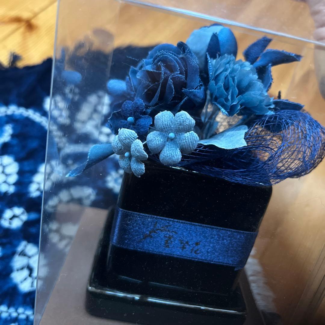 藍染め フラワー アートアレンジ