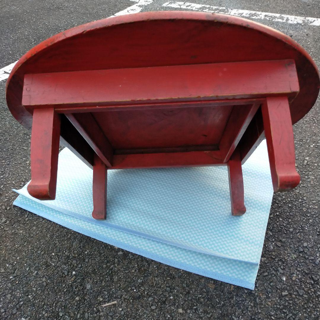 昭和レトロ　ちゃぶ台　アンティーク家具　折りたたみ丸テーブル