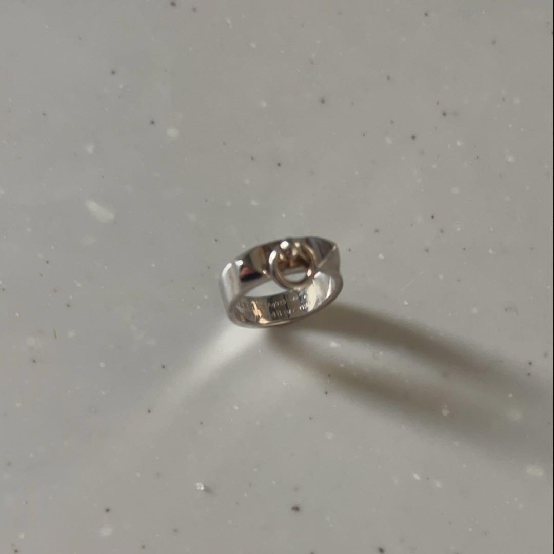 エルメス　コリエ•ド•シアン　シルバーリング　48