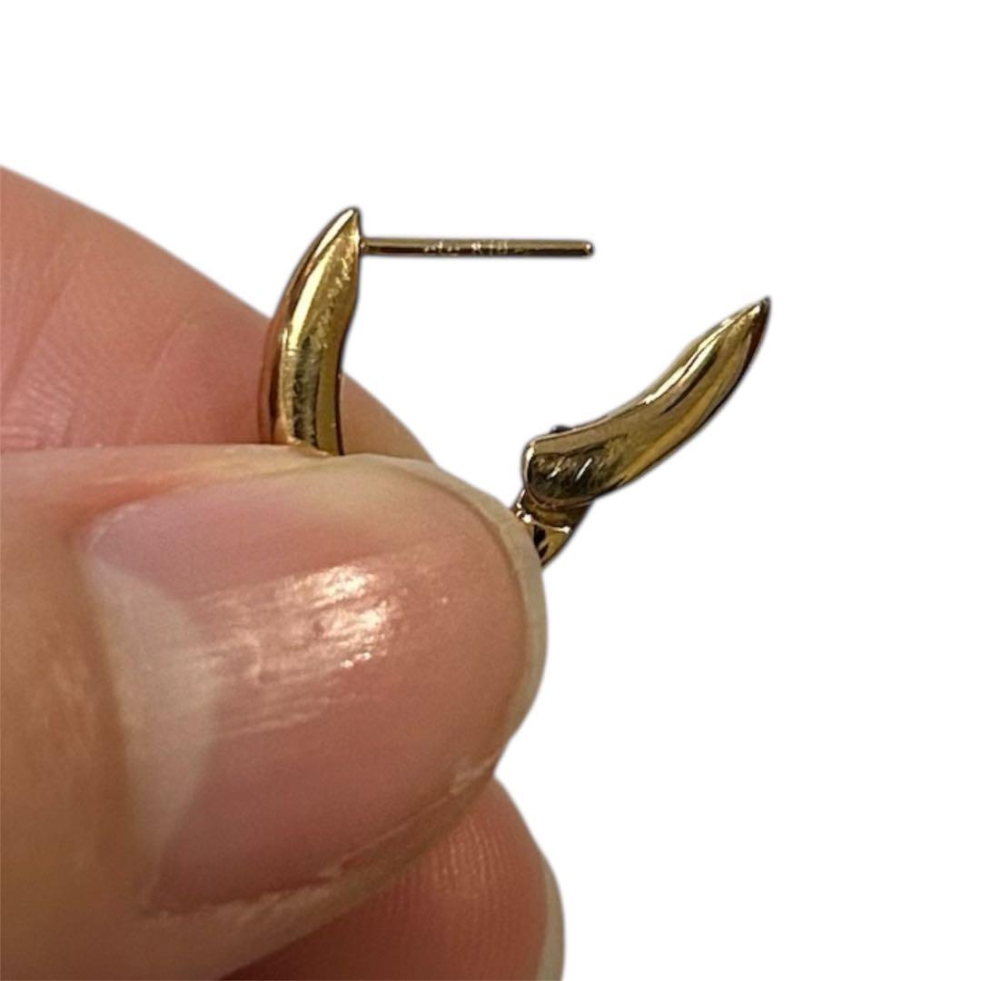 美品　ete チャンキーハグピアス　イエローゴールド　シルバー925 両耳