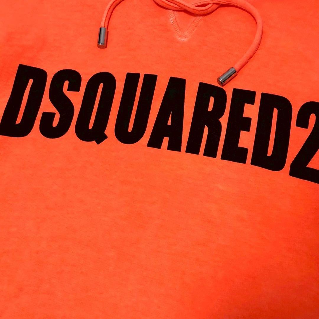 １点物◎良品◎DSQUARED2 フーディック パーカー オレンジ 蛍光色