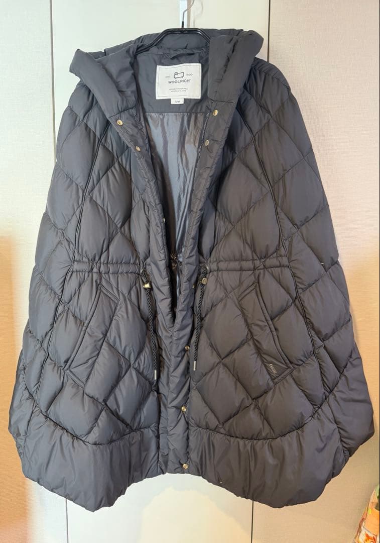 【美品】WoolrichエリスケープダウンポンチョSMブラック