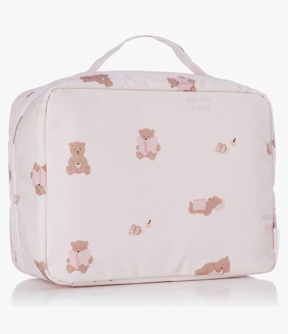 ジェラートピケ おうちリラックスクマ柄