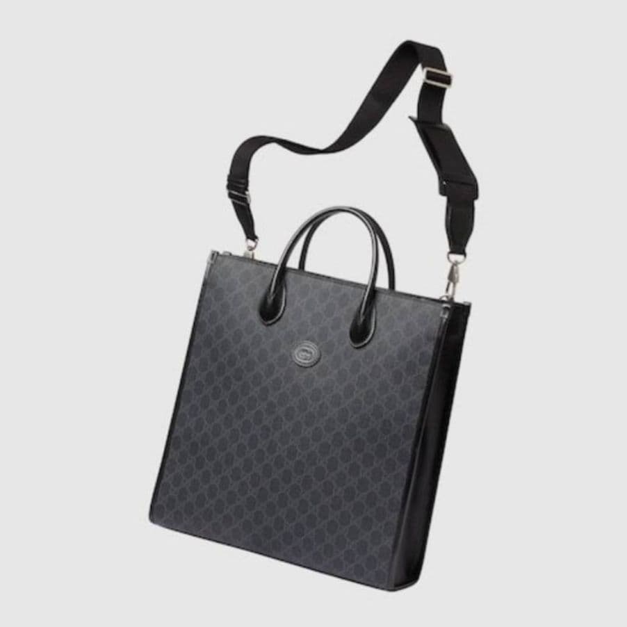 GUCCI ブラック インターロッキングG トートバッグ 2way