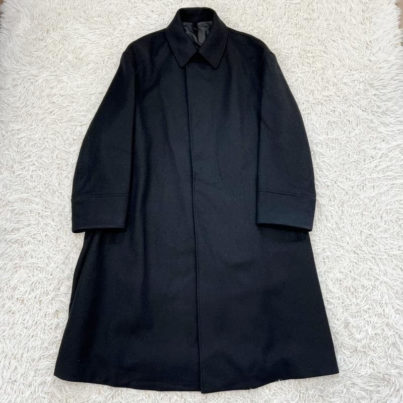 THE RERACS バルカラーコート 19FW ロング丈 比翼 ブラック