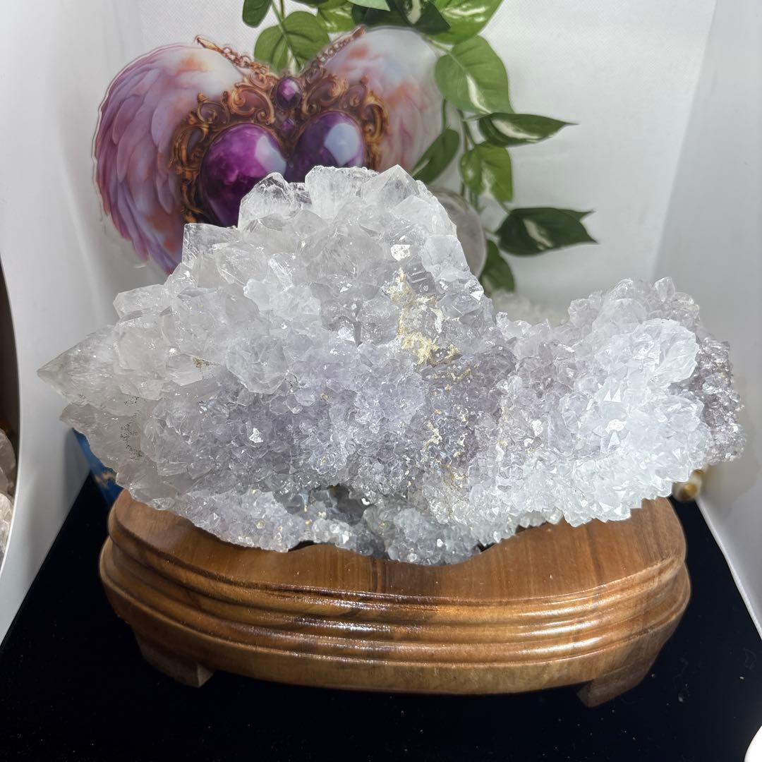 ウルグアイ産ホワイトアメジスト♡ラベンダーアメジスト♡クラスター♡1.8kg超え