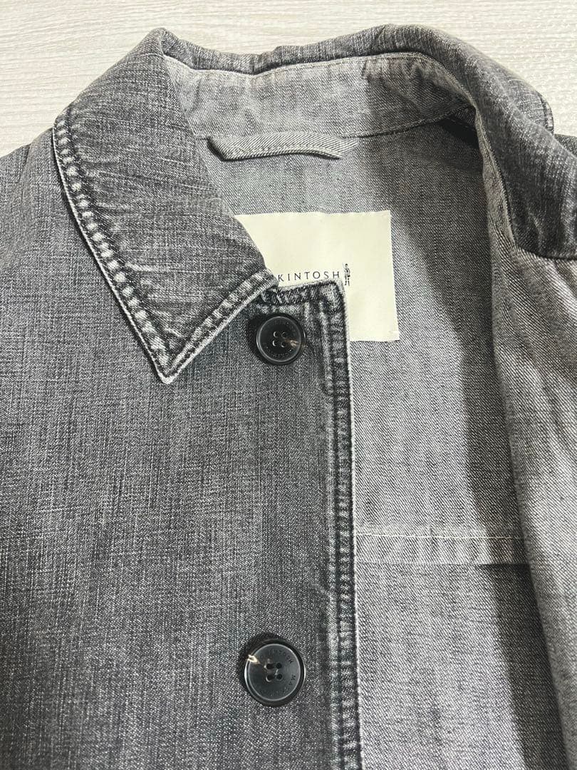 【けん様】MACKINTOSH グレー ステンカラーコート　サイズ32