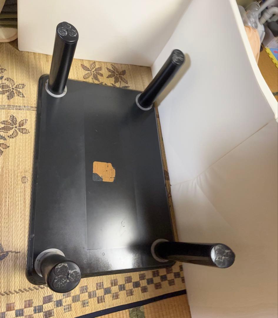 黒い長方形テーブル