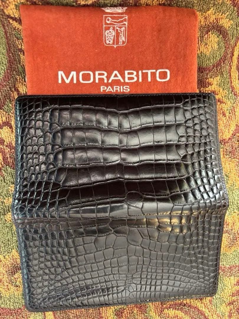 お買い得希少モラビトアリゲーターマット無双 長財布美品定価15%以下