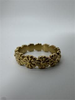 《最高品質/日本製18金》K18ゴールド 花モチーフリング2.07g 11号