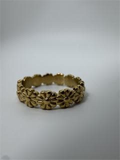 《最高品質/日本製18金》K18ゴールド 花モチーフリング2.07g 11号