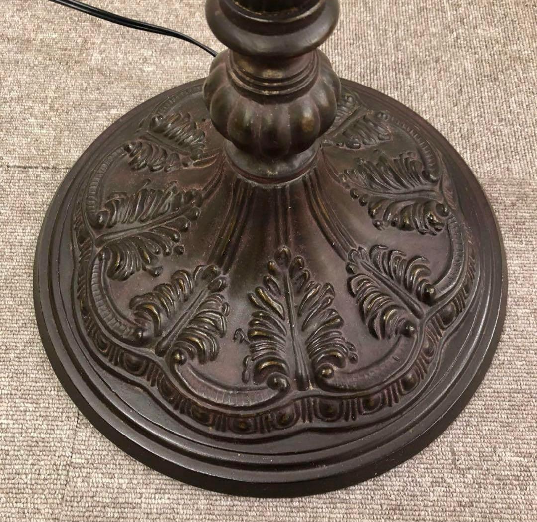 e703- ステンドグラスランプ　トンボ柄 3灯