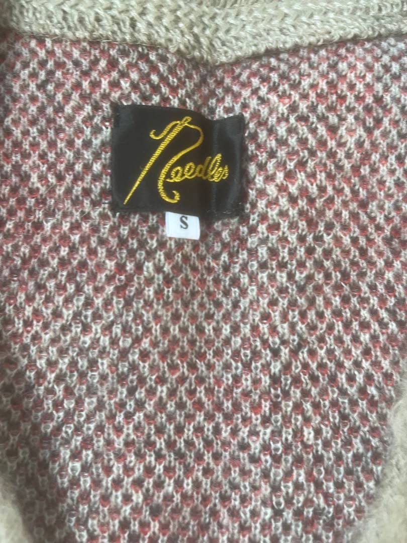 Needles カーディガン S ベージュストライプ