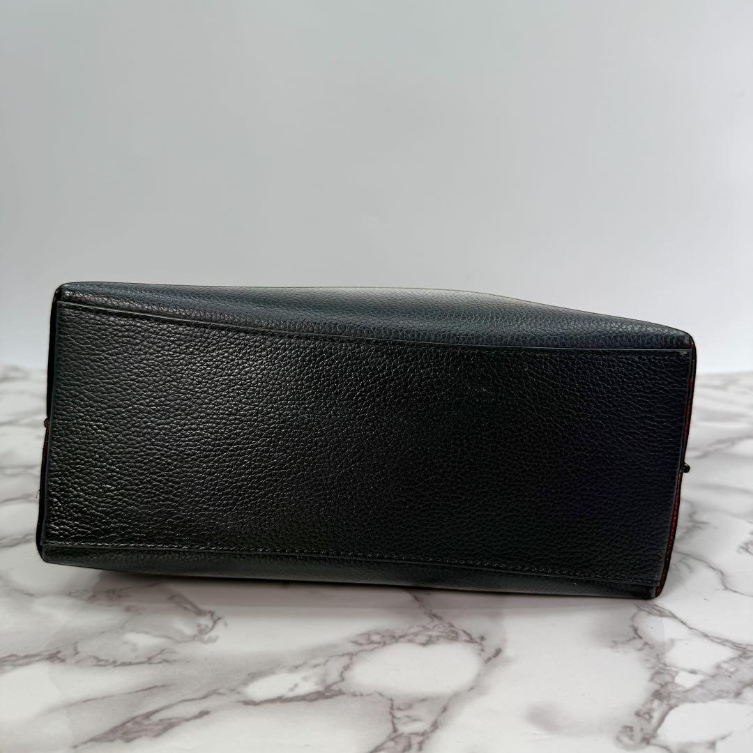 コーチ トートバッグ モリー 2way クロスボディ レザー ブラック 金金具