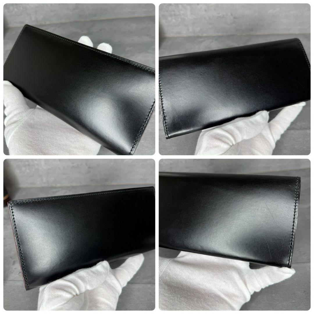 【付属品完備】ガンゾ エイボン ブライドルレザー 長財布 小銭入れ付き ブラック