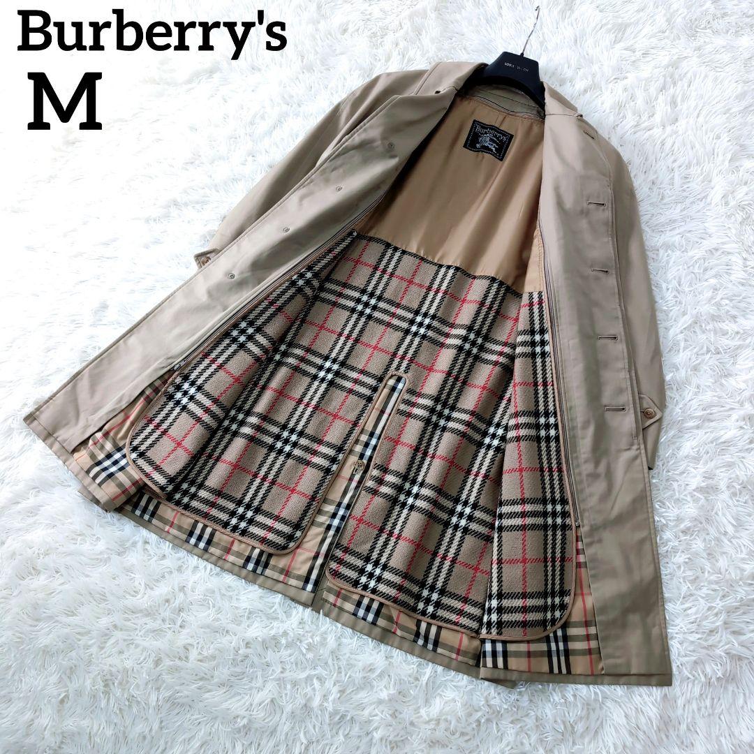 【ライナー】Burberry's　ノバチェック　ステンカラーコート　ベージュ　M