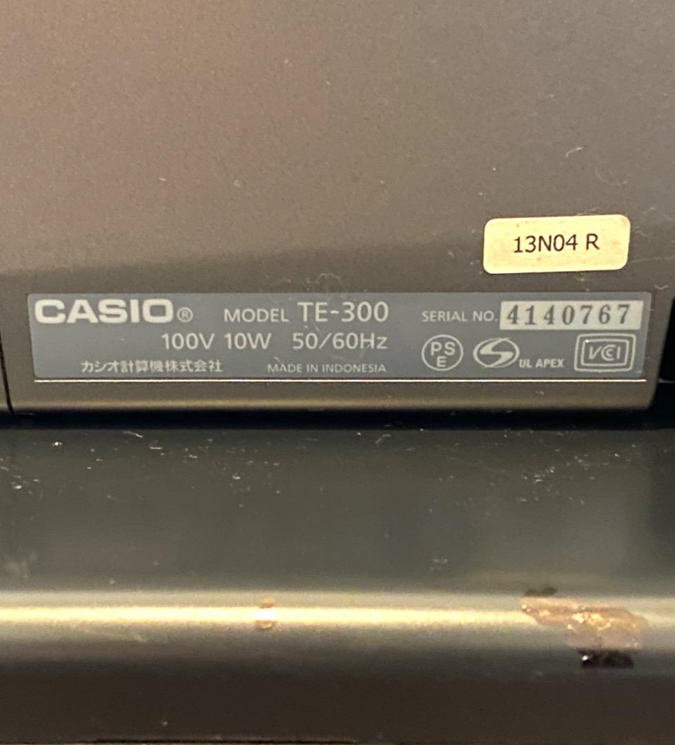 動作確認済み 初期化済み CASIO カシオ TE-300 電子レジスター