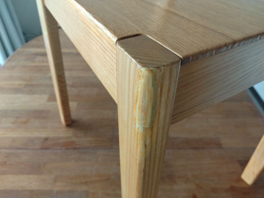 【てつのつるぎ】MUJI無印良品 タモ無垢材チェア2脚/ダイニング