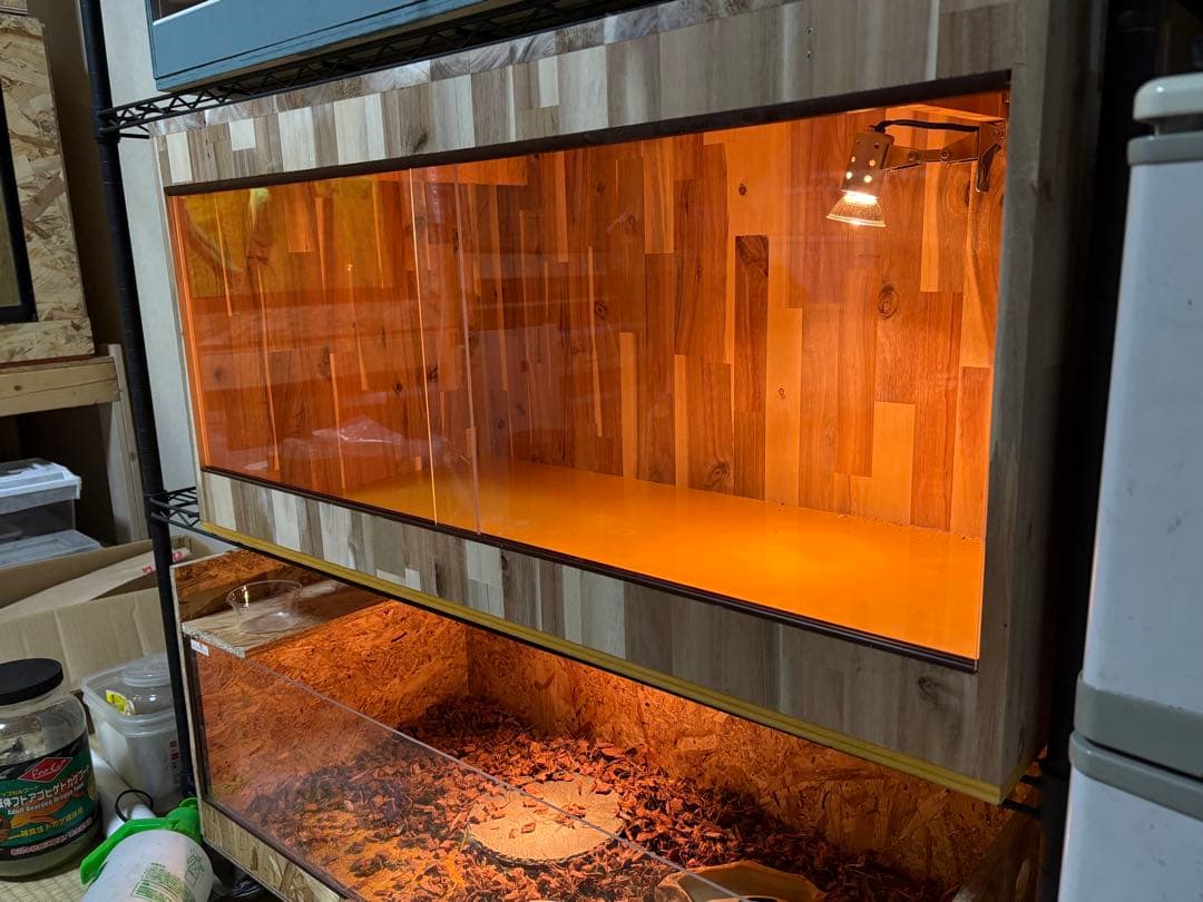 爬虫類ケージ　アカシア材　90×45×45 飼育　ケージ　ペット　小動物　ケース
