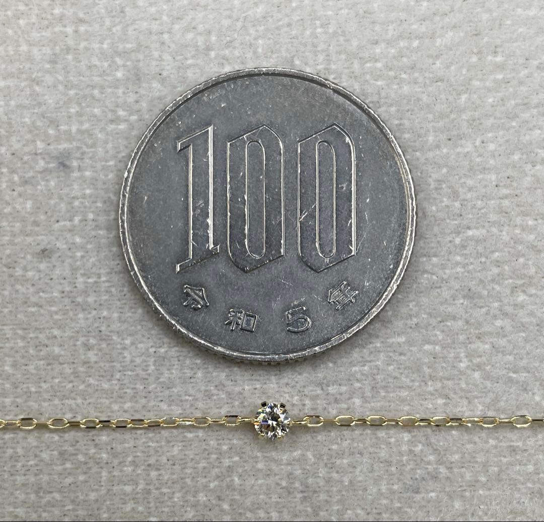JK185★高級 ダイヤモンド0.08ct K18 ブレスレット