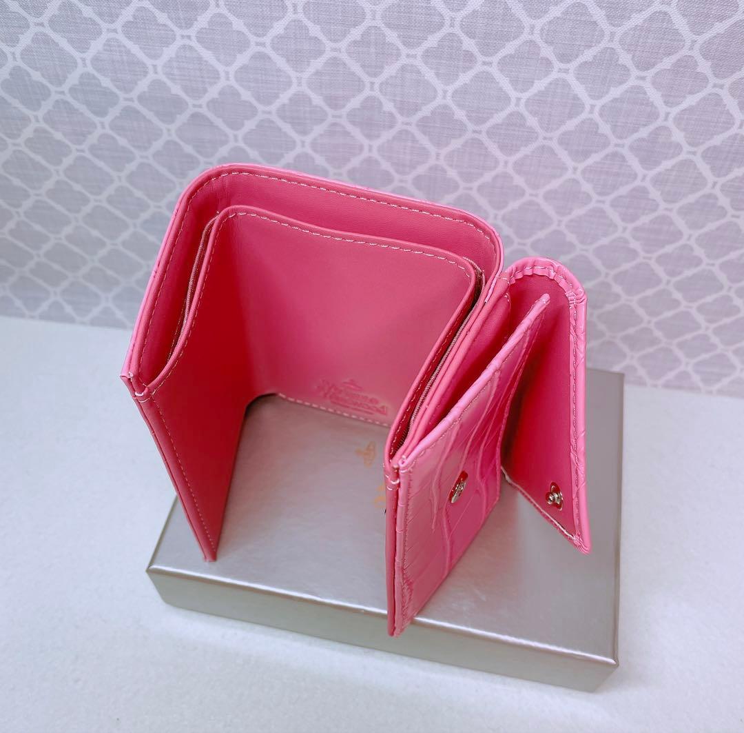 新作【内柄も素敵☆最新】Vivienne Westwood 三折財布 ピンク