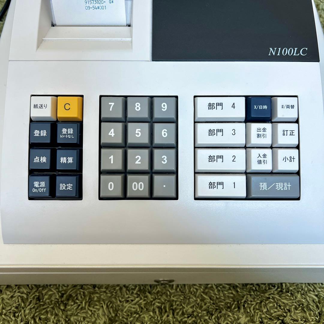 良好　CLOVER クローバー　N100LC 電子 レジスター　ホワイト