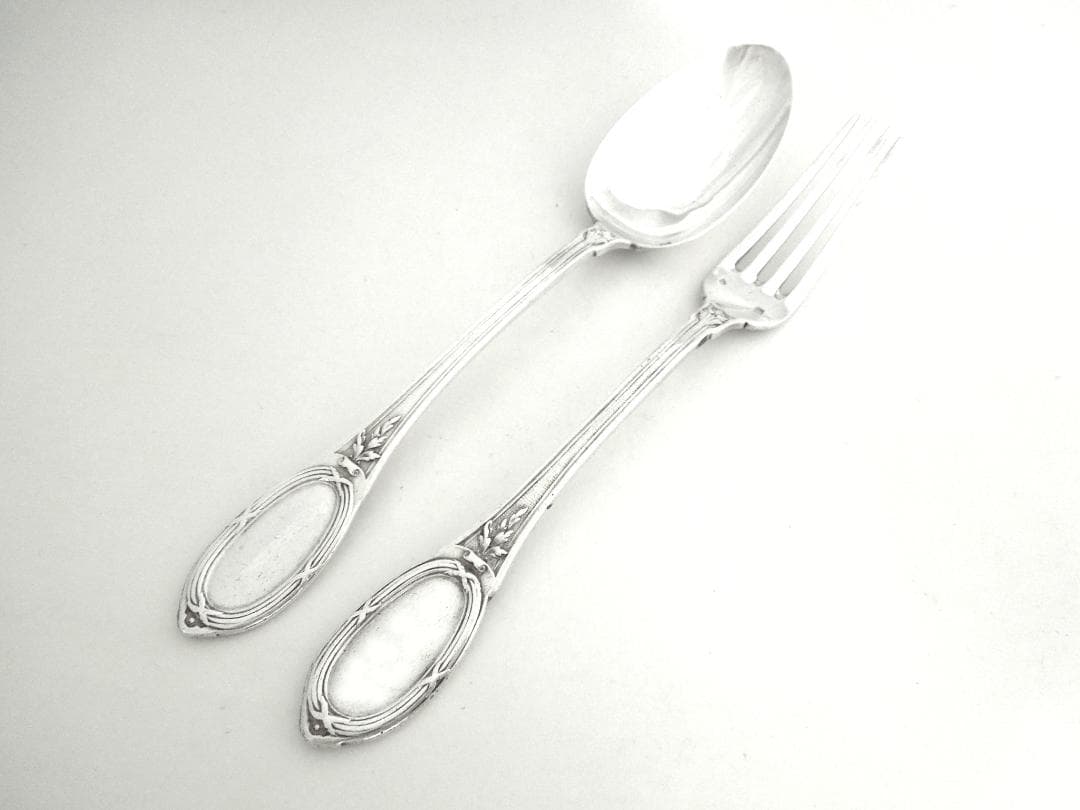 フランス　シルバースプーン&フォーク　純銀