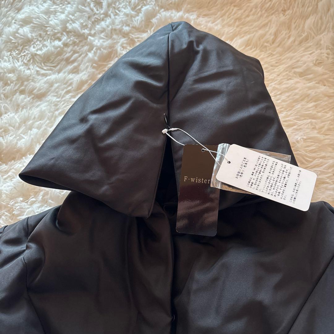 【新品未使用】F-wisteria シルク100% ダウンコート　撥水　軽量　L