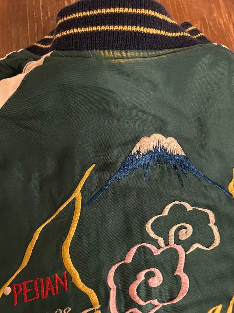 テーラー東洋　スカジャン　Lサイズ　龍　日本地図