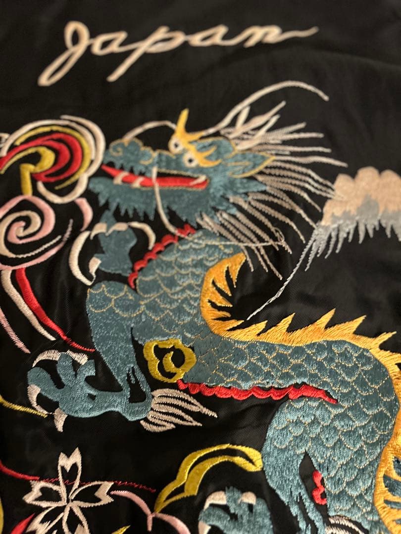 テーラー東洋　スカジャン　Lサイズ　龍　日本地図