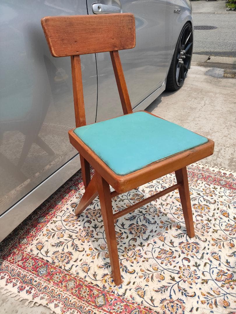 (ベリーさん専用) マルニ☆デルタチェア②☆ビンテージ☆レトロ ターコイズ