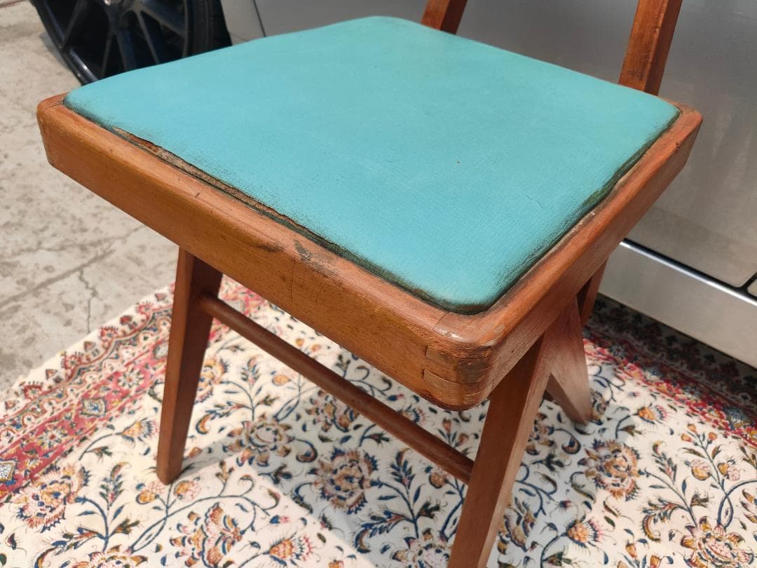 (ベリーさん専用) マルニ☆デルタチェア②☆ビンテージ☆レトロ ターコイズ