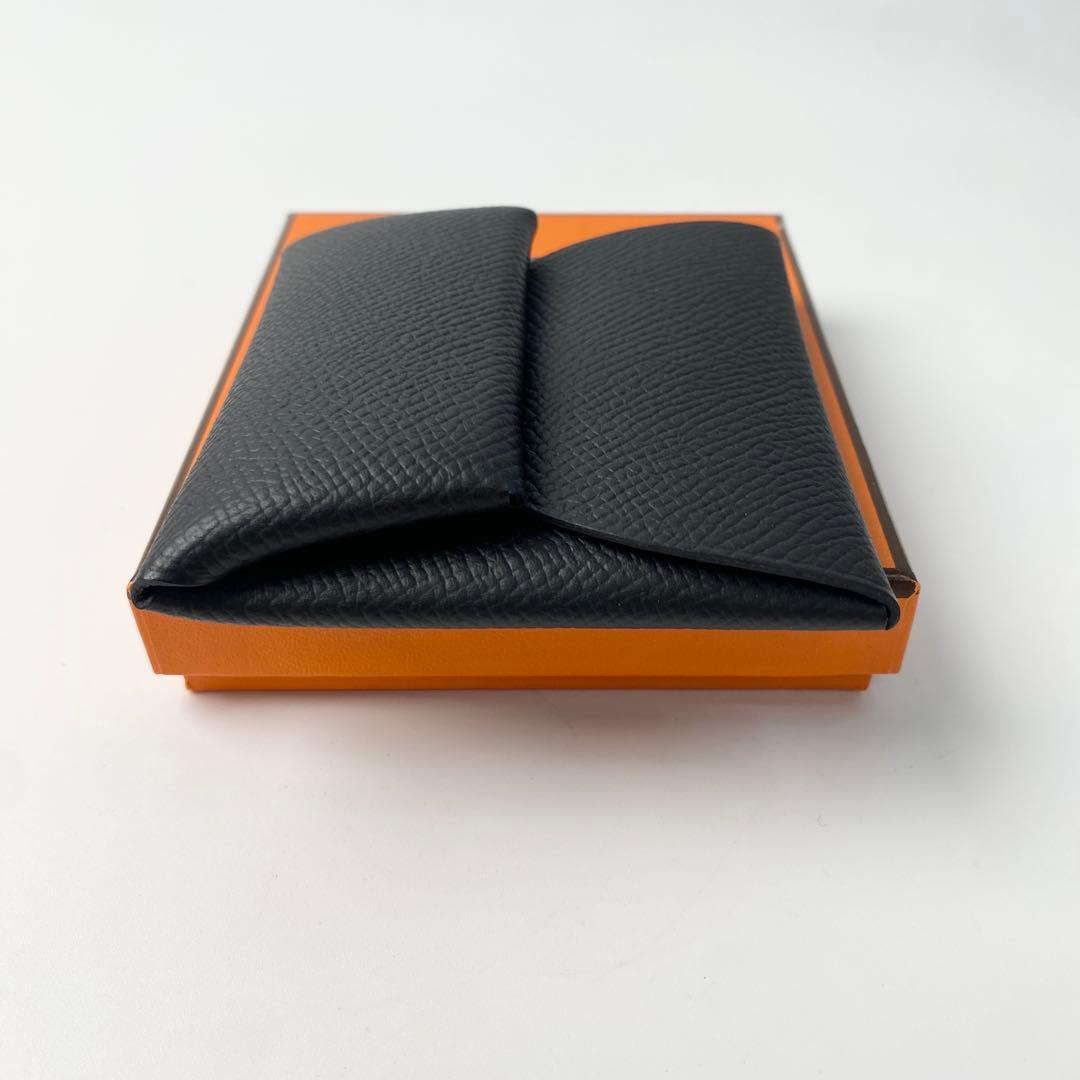 新品 エルメスHERMES バスティア 黒 エプソン ケース B刻印.