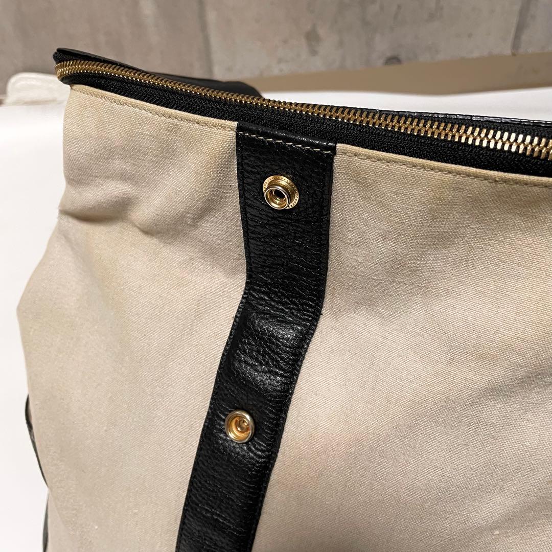 アタオ リュック バックパック マッシュルーム リネン レザー バイカラー 金具