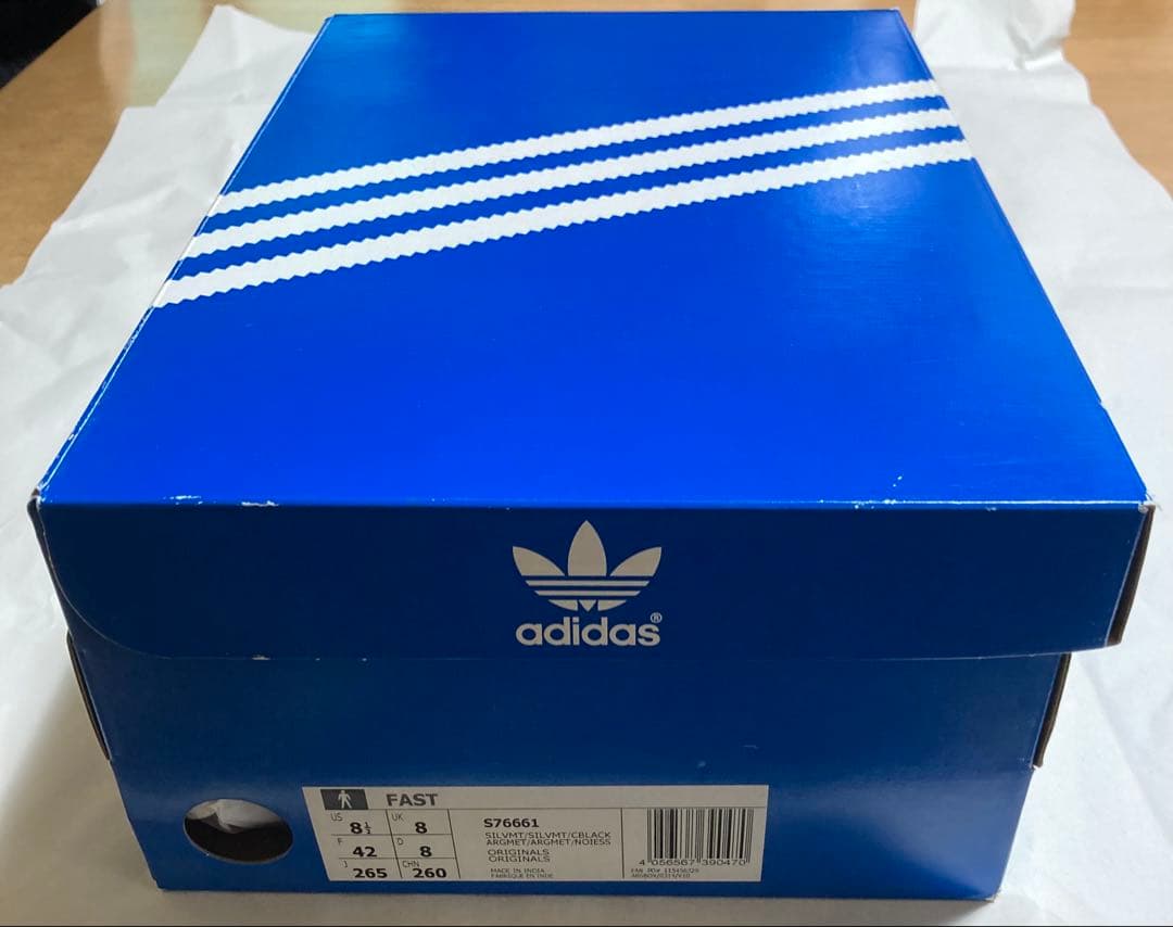 希少絶版未使用品アディダス FASTシルバーベルクロスニーカー