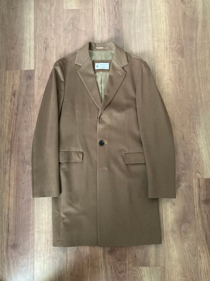 【美品】チェスターコート 46 キャメル トゥモローランド