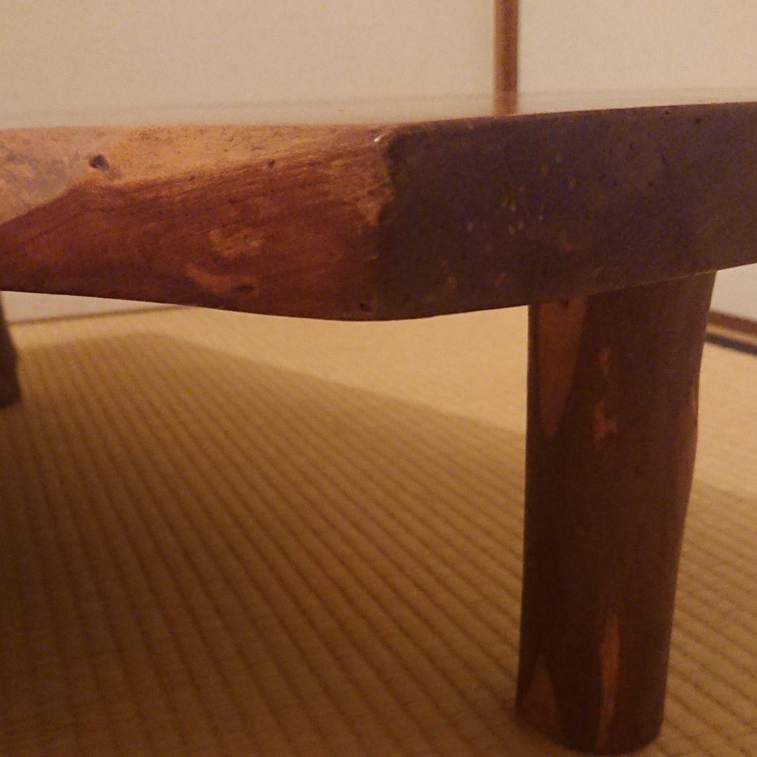 値下げ ビンテージ レトロ 一枚板 座卓 ちゃぶ台 テーブル