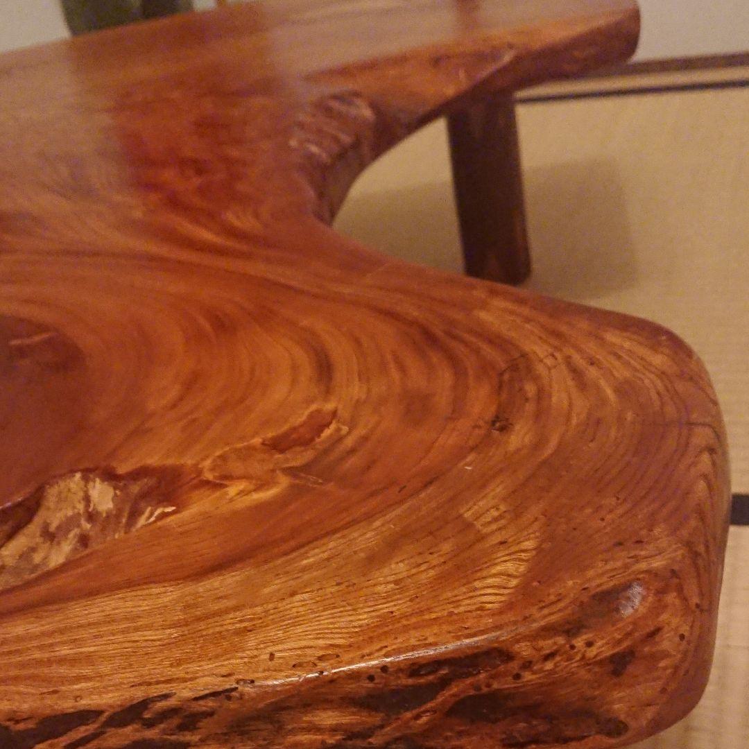 値下げ ビンテージ レトロ 一枚板 座卓 ちゃぶ台 テーブル