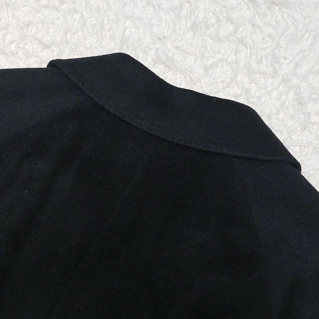 ✨極美品✨サンヨー　エクセレント　カシミヤ ステンカラーコート　黒　A5